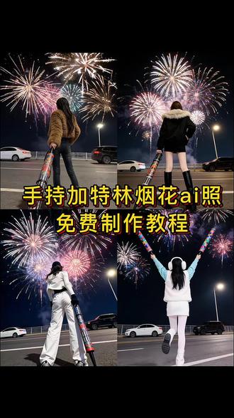 加特林烟花ai生成教程,手持加特林烟花,烟花照,过年拍照,烟花氛围感照片怎么拍,加特林烟花拍出高级感,烟花ai写真生成#剪映 #ai烟花写真 #加特林烟花新的打开方式