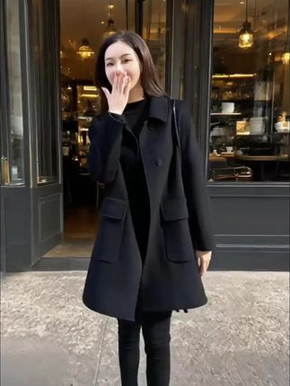 #高级感穿搭 #大码女装 #毛呢外套 #显瘦穿搭 #呢子大衣
