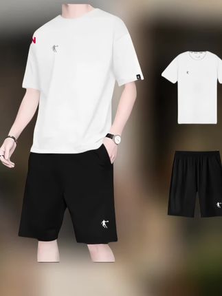 #短袖套装 #休闲运动套装#面料柔软舒适#谁穿谁好看#