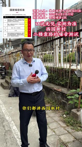 口说无凭实测为准 西园新村噪音测试 #真实生活分享计划 #西园新村 #玩的就是真实 #噪音 #五十中东校
