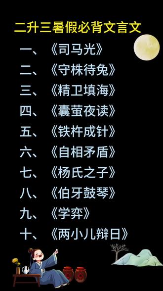 暑假不摆烂!别浪费假期,带孩子读读文言文吧。
这本文言文合集很实用,课内精选+课外好文都有,注音、注释清清楚楚,讲解通俗好理解。
每天读几篇,慢慢培养语感、积累词句,帮孩子打好古文基础,语文素养稳步提升。
#小学语文 #文言文启蒙 #小学教辅 #文言文 #语文积累
