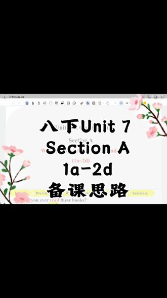 八下U7SA(1a-2d)备课思路 八年级下册英语Unit 7 Section A(1a-2d) 的教学内容,主题为A Good Read(好书推荐),围绕“阅读与书籍”展开听说训练,核心内容如下:
1. 词汇与书籍类型
学习adventure(冒险)、fantasy(幻想)、mystery(悬疑)、science fiction(科幻)、fiction(小说) 等书籍类型词汇,掌握hear of/from、cover、attack、force、steal、punish 等核心短语与动词用法。
2. 经典书籍介绍
介绍《西游记》《哈利·波特与魔法石》《时间机器》《最后一案》《三体》《八十天环游地球》《三国演义》《雾都孤儿》等中外名著,包含作者、故事梗概与核心对话句型:Have you read/heard of...?
3. 听力任务(1b-2c)
- 1b-1c:听对话给书籍分类、完成句子,聚焦书籍主角、情节、人物经历。
- 2a-2c:学习读书报告要素(书名、作者、小说类型、人物、情节、评价),听报告完成《三国演义》《雾都孤儿》的信息填空。
4. 口语活动
开展结对练习、句子接龙,用现在完成时交流阅读经历;依据模板完成简短读书报告,介绍书籍并表达个人看法。
5. 核心句型与短语
重点句型:Have you ever read...? I have/has read...;核心短语:historical fiction、force sb. to do sth.、punish sb. for doing sth. 等。