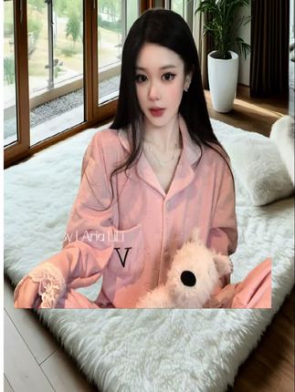 巨巨显气色显白,软软糯糯海岛绒的一款睡衣#家居服套装 #气质这一块拿捏死死的 #优雅气质 #每日分享 #我又心动了