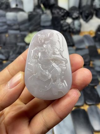 #手艺人在抖音 #原创视频 和田玉青海烟紫关公玉佩,物美价廉!