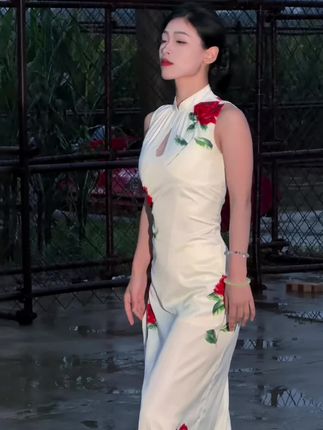 又老了一岁,沉浸在优美迷醉的旋律中寻找最美的自己#最真的梦 #随性摇摆 #旗袍 #无忧之夜2025