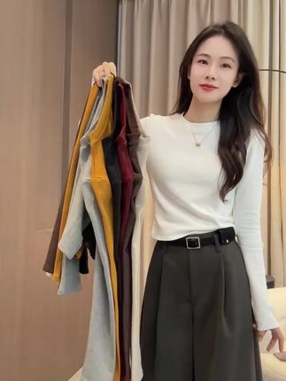 #秋季新款#百搭打底衫#显瘦穿搭 #不挑年龄不挑身材 #今天穿什么