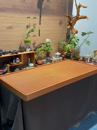 土豪金新款窄边电木茶盘巨无霸120×60×6 #茶空间 #每日分享 #强烈推荐 #电木茶盘 #茶盘