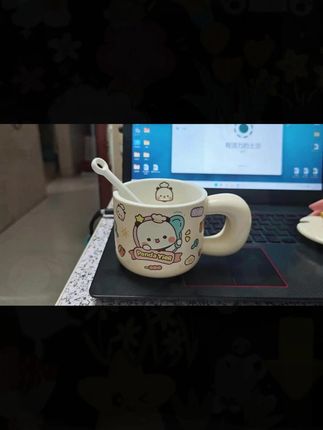 熊猫一二布布可爱早餐杯燕麦杯创意陶瓷带盖情侣水杯喝水杯防滑 #熊猫一二布布可爱早餐杯#燕麦杯创意陶瓷带盖情侣#水杯喝水杯防滑