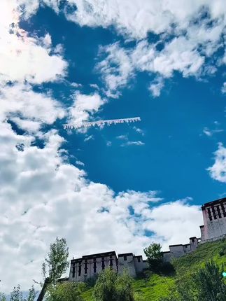 布达拉宫天空藏文云朵🙏 #日常vlog #日常