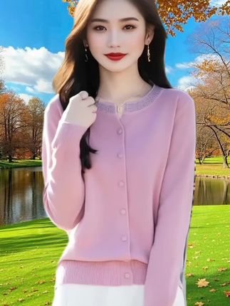 春秋新款时尚休闲洋气减龄气质显瘦针织衫,谁穿谁好看#减龄气质 #谁穿谁漂亮 #时尚潮流穿搭 #这也太好看了 #早秋穿搭