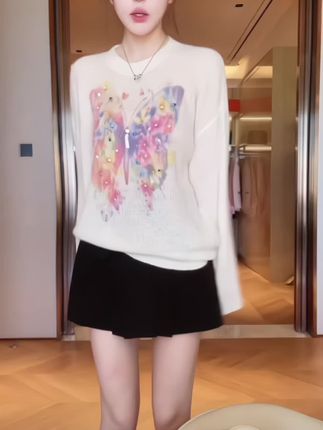 蝴蝶结毛衣,重工设计,#超好看 #强烈推荐
