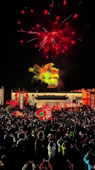 唐模风景区-鱼灯烟花夜景