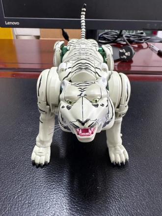 模玩分享第二十八期:KO版BW-10白虎超能勇士 #热门话题热点榜 #变形金刚 #变形金刚猛兽侠 #BW白虎#玩具
白虎勇士是3D动画《超能勇士》中的角色,隶属于巨无霸阵营,是一名侦察兵。白虎勇士的原生体因平衡舱坠落导致记忆受损,苏醒后看到巨无霸为保护自己的平衡舱与原始兽战斗,从而加入巨无霸。他曾有一个野生白虎朋友踏雪,却因误杀踏雪产生心理阴影,后经擎天圣劝说重回战斗。他与飞箭勇士相爱,却一同落入外星人陷阱,被改造为合体战士虎鹰。白虎勇士性格孤僻,但责任感强烈,拒绝巨无霸程序对野兽本能的压制,主张两种形态协同作战,是最早理解有机生物和机械生命和谐共处的角色。其主要武器是恒星加农炮,还装备有一把激光枪,可使敌人内部系统短路,也可用作灭火器。手腕部位有隐藏式短距离热能导弹发射器,头部的战斗头盔能减轻冲击并加强视觉范围。
白虎这个设计很棒,人形虽然有很多老虎的影子,但不妨碍这部作品的精彩,老虎形态栩栩如生,虎身平整无痕,虽然是片片包设计,但也是整体的表现方式。不过两个手臂的关节和零件连接处,要注意变形,不要大力出奇迹,耐心腾挪空间才能更好的变形到位。