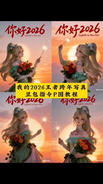 我的2026王者跨年写真ai指令制作教程来啦#王者 #跨年 跨年写真 #豆包ai #豆包p图已经nextlevel了 豆包p图指令 #写真 跨年快乐