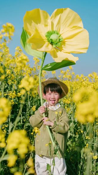 春日手工大花花🌼教程来啦~#手工 #创意手工 #春天 #油菜花 #创意美术