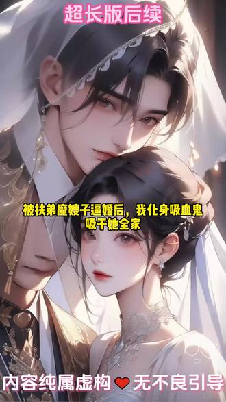 被扶弟魔嫂子逼婚后,我化身吸血鬼吸干她全家超长版后续大结局 #被扶弟魔嫂子逼婚后我化身吸血鬼吸干她全家 #被扶弟魔嫂子逼婚后我化身吸血鬼吸干她全家后续完整版 #韩江雪纪小芙韩苞纪小强潘莲花沈青云后续 #上一世,哥哥新婚第二天,嫂子就闯进我家大闹一场,强逼我父母把我嫁给她那巨婴弟弟。 我脸色一沉,毫不留情地怒怼。“我身为大学教授,领国家津贴,你觉得你那又傻又胖的巨婴弟弟配得上我?”“哼,配不配得上,可不是你说了算!”嫂子说完,只一个眼神,我哥便一记闷棍将我打晕。最终,嫂子的弟弟强占了我,我父母却全程旁观,事后还劝我认命。我自然不肯,当场报警并在电话里简单述说了我被伤害,凌辱的事实。我哥和嫂子一家都吓坏了,生怕会被抓去坐牢。惊慌之余,竟恶向胆边生,合伙将我从十八层高的阳台推下,我当场惨死。重活一世,当嫂子闯进我家,逼我父母把我嫁给她弟弟的那一刻。还不等我父母表态,我便笑着点点头。“好啊,我同意。”#被扶弟魔嫂子逼婚后我化身吸血鬼吸干她全家后续