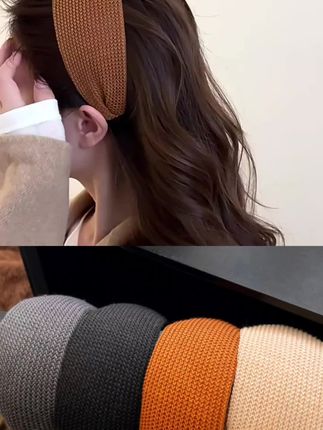 复古纯色针织宽边发箍女2025新款日常外戴压发头箍高级感发卡 #针织发箍 #宽边发箍 #外戴发箍 #头饰发饰 #发卡女孩