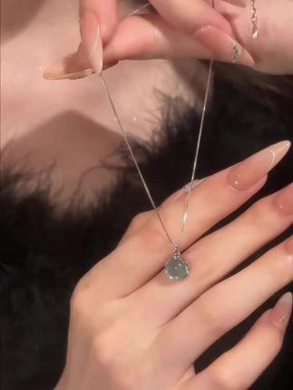 链子925银 海洋之泪项链女轻奢锁骨链高级感生日礼物情人节送女友#高级感锁骨链 #轻奢锁骨链 #百搭锁骨链 #项链 #礼物推荐