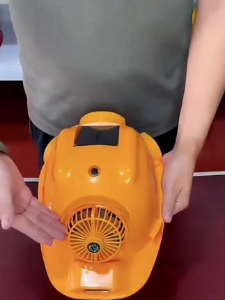 太阳能安全帽,带风扇制冷空调风扇帽,工地可充电夏季防晒国标的头盔#太阳能安全帽 #太阳能风扇安全帽