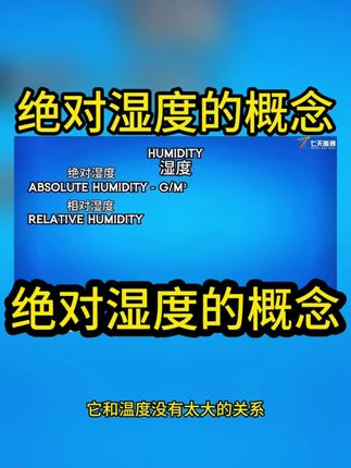#湿度 #相对湿度 #绝对湿度 #湿球温度 #干球温度