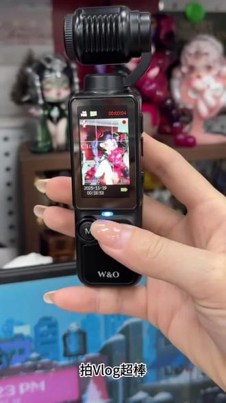 W&O口袋相机4K超高清vlog摄像机户外骑行运动手持云台记录仪防抖