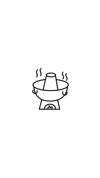 简单画火锅!#简笔画 #创意简笔画 #零基础学画画 #简笔画教程 #儿童简笔画