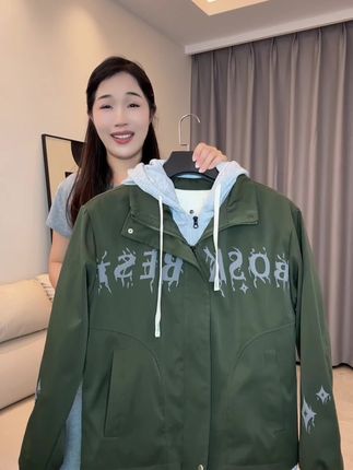 #夹克外套 #面料舒适透气 #大码穿搭 #遮肉显瘦穿搭 #时尚潮流穿搭