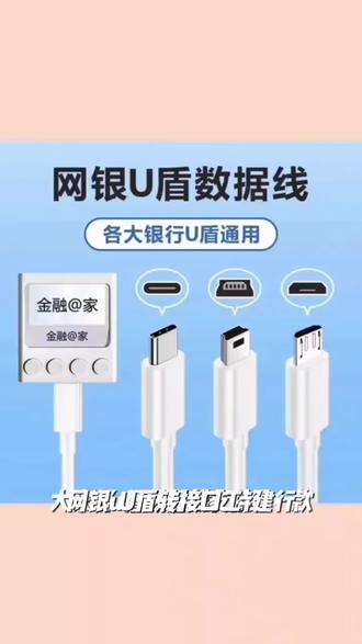 U盾转接口工农商建行K宝网银转接头typec转3.5圆孔uk