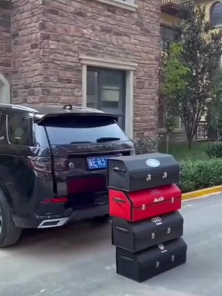 #汽车后备箱收纳箱储物箱 #大容量收纳箱可折叠 #车载储物箱可定制车标 #有车必备#汽车用品