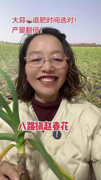 大蒜🧄追肥时间选对!产量翻倍!大蒜🧄追肥最佳时间是阳历2月中旬- 2月底。春肥施得早,大蒜🧄长得好。-类壮苗:亩8-10叶,亩用低氮高钾肥(16-8-26)可用80 -100斤。稳长壮苗,后劲足。=类中等苗:6-7叶适量追肥促生长,每亩用硫酸钾复合肥80斤,苗齐苗壮产量高。三类弱苗:4-5叶弱苗、黄又瘦,每亩用平衡肥(17-17-17)的60斤十中微元素肥20斤(巧棵力)。促根壮苗,弱苗变壮苗。更好促进大蒜🧄根系生长,幼苗早发,更能提高大蒜🧄鳞芽分化。大蒜🧄追肥时间选对!产量翻倍!#抖音助农 #三农 #邳州 #热门 #分享农业知识帮农民增产增收