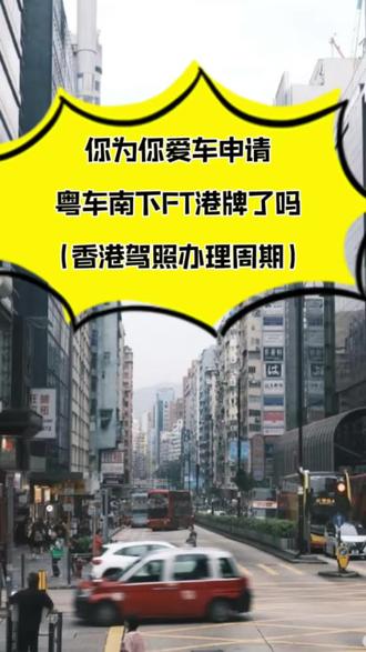 这办理周期上难度了?#粤车南下 #Ft车牌 #香港驾照 #广州 #广东
