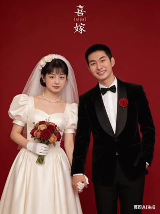 #豆包还是太权威了 当我把和男朋友的照片交给了豆包,于是就得到了#婚纱照 #婚纱 #豆包ai #豆包出大片有两把刷子 豆包p结婚照指令
