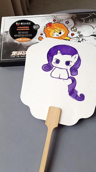 国画版小马宝莉|Q版珍奇✨✨#小马宝莉#珍奇#国画教程#国画#青竹颜料