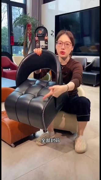 超大号现代轻奢阳台单人休闲椅落地沙发凳家用靠背懒人滑轮凳#休闲椅#沙发凳#日常分享#记录生活#上热搜