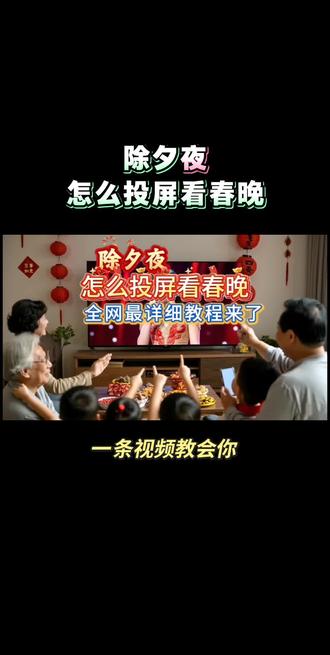 过年了,怎么投屏看春晚,全网最详细的教程来了,用#享屏 就能轻松操作#春晚 #电影 #投屏 #今日除夕