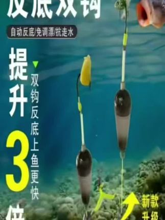反离底子线双钩,钓大鱼不再是梦,#钓鱼知识 #钓鱼技巧 #好物推荐分享