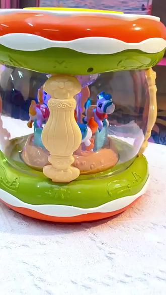 #婴儿音乐拍拍鼓 #宝宝早教拍拍鼓 #可充电手拍鼓 #益智旋转木马鼓 #0-12个月手拍鼓