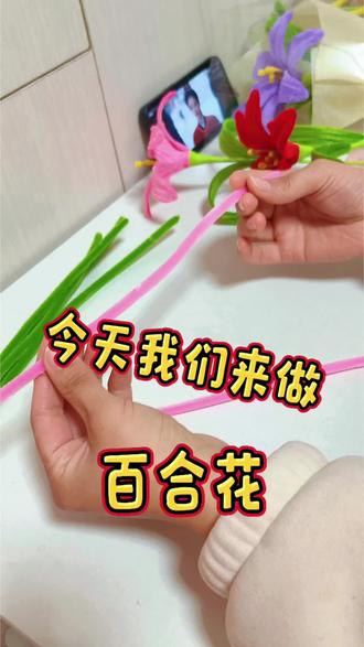 百合教程来喽,有材料包哦#母亲节 #扭扭棒的100种玩法 #手工作品