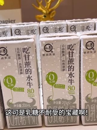 快快快!终于等到这个吃甘蔗的水牛奶有货了!它喝起来自带清甜,没有一点奶腥味,口感就像融化的冰淇淋一样丝滑,而且还是零乳糖的,这下 lactose不耐受的姐妹也可以放心喝了#纯牛奶 #牛奶#好喝到心花怒放#好喝不贵 #超便宜超划算