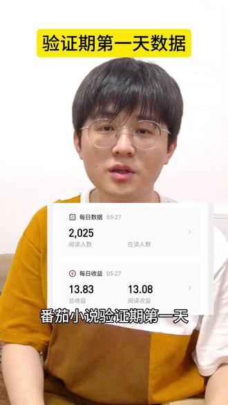 番茄小说验证期第一天数据...#番茄小说 #网文作者 #验证期数据