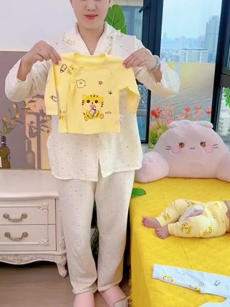宝宝纯棉春秋套装新生儿秋裤无骨长袖分体装儿童秋冬季打底长裤#秋裤 #长裤 #儿童秋裤 #秋裤推荐 #打底长裤