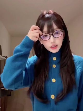 法式高级感蓝色高领毛衣外套女 9420# # #高级感穿搭 #显瘦穿搭 #谁穿谁好看