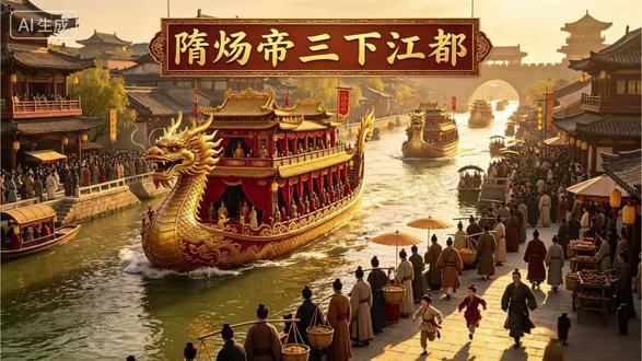 三游江都,一次比一次铺张,也一次比一次绝望。当第三次踏上江都的龙舟时,天下早已烽烟四起,可杨广却偏偏不肯回头。他到底是在逃避什么,还是在等待什么?#隋炀帝杨广 #杨广 #扬州 #隋朝 #抖音 @DOU+上热门 @抖加🔥上热门🔥dou+🔥热点宝 @DOU+小助手 @热门音乐🔥