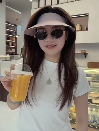 #夏日必备 #防晒 #遮阳帽 巨显脸小