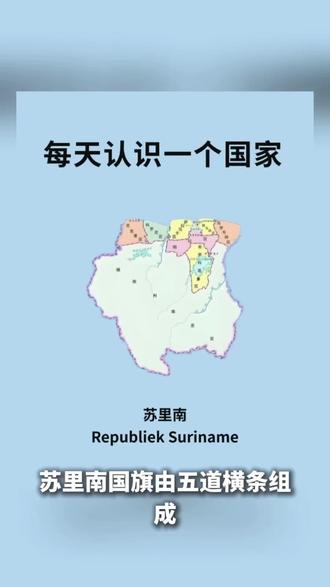 每天认识一面国旗 苏里南🇸🇷 #全球 #科普 #涨知识 #百科知识 #苏里南