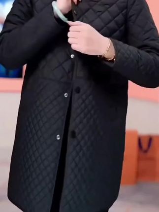 #高级感中长款棉服外套 #时尚洋气百搭 #显高显瘦谁穿谁漂亮