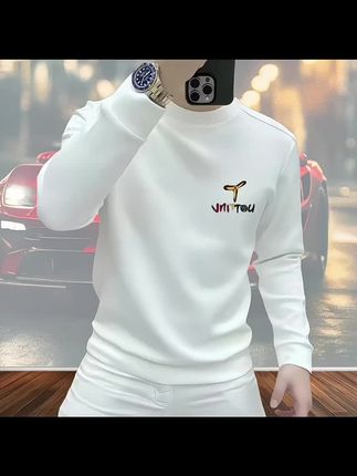 #潮牌穿搭 #时尚卫衣 #圆领卫衣 男士休闲百搭卫衣 #谁穿谁好看 #卫衣男秋冬