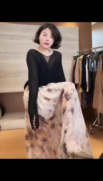 TANTAN 春季气质时尚百搭圆领针织长袖上衣5770#气质穿搭#时尚百搭#穿出高级感#防晒衣穿搭 @老谭私服