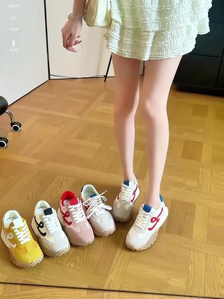 新款内增高德训鞋,运动休闲#女鞋穿搭 #你鞋真好看 #夏季穿搭 #时尚气质穿搭 #超好看的鞋