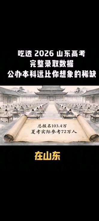 转发一个在山东 能上985有多难